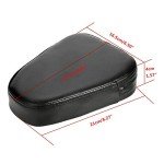 Universal Motorcycle Leather Sissy Bar Cushion Pad - Black