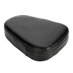 Universal Motorcycle Leather Sissy Bar Cushion Pad - Black