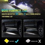 2PC Truck LED Running Board Lights - Amber Signal
