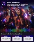 2-Pack Sound Activated Party Lights with Remote