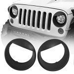 Angry Bird Matte Black Headlight Covers for Jeep JK