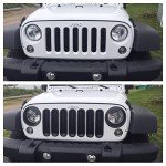 Angry Bird Matte Black Headlight Covers for Jeep JK