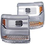 Anzo USA Projector Headlight Set with Chrome Housing