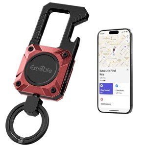 Apple Find My Keychain & Bottle Opener, Red