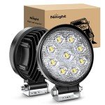 Nilight 27W Round LED Light Bar (2-Pack)