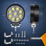 Nilight 27W Round LED Light Bar (2-Pack)