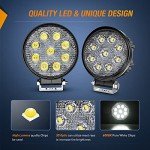 Nilight 27W Round LED Light Bar (2-Pack)