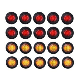 20 Pack of Amber & Red LED Marker Lights