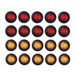 20 Pack of Amber & Red LED Marker Lights