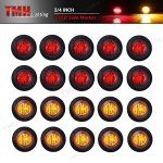 20 Pack of Amber & Red LED Marker Lights