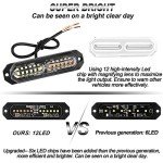 8pcs Ultra Slim 12-LED Strobe Lights for Vehicles