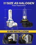 9006 LED Fog Light Bulbs - 6000K White, Pack of 2