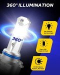 9006 LED Fog Light Bulbs - 6000K White, Pack of 2