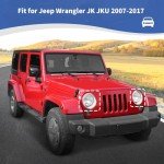 Jeep Wrangler JK Chrome Headlight Cover Trim 2pcs