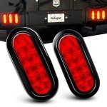 Nilight 6" Oval Red LED Trailer Tail Lights