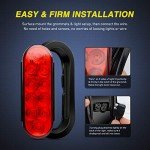 Nilight 6" Oval Red LED Trailer Tail Lights