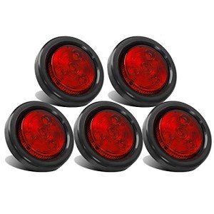 5-Pack 2-Inch Red LED Trailer Marker Lights