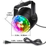 2-Pack Sound Activated Disco Ball Party Lights