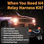 Ronybuy H4 Relay Harness Wiring Kit for Headlights