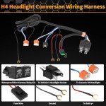Ronybuy H4 Relay Harness Wiring Kit for Headlights
