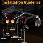 Ronybuy H4 Relay Harness Wiring Kit for Headlights