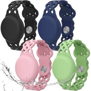 Waterproof AirTag Wristbands for Kids (4-Pack)
