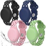 Waterproof AirTag Wristbands for Kids (4-Pack)