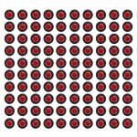 100-Pack 3/4" Red LED Marker Lights for Vehicles