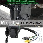MECMO 4-Way to 7-Way Trailer Wiring Adapter Kit