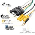 MECMO 4-Way to 7-Way Trailer Wiring Adapter Kit
