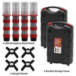 LED Emergency Roadside Flares Kit with Storage Case
