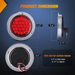 Nilight 4" Round LED Trailer Tail Lights - 2PCS