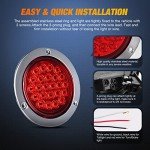 Nilight 4" Round LED Trailer Tail Lights - 2PCS