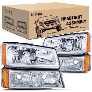 Nilight Headlight Assembly for 2003-2006 Chevy Trucks