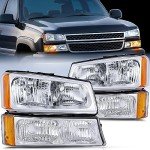 Nilight Headlight Assembly for 2003-2006 Chevy Trucks