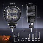 Nilight 2PCS 3-Inch 1500LM LED Work Lights