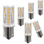 12V BA15S LED Bulbs - Warm White, 6 Pack