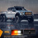 Nilight 8PCS Amber White LED Strobe Lights