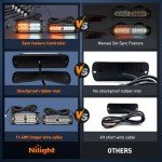 Nilight 8PCS Amber White LED Strobe Lights