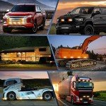 Nilight 8PCS Amber White LED Strobe Lights