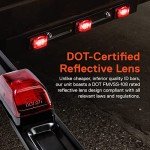 15" 9 LED Red Trailer Light Bar for Vehicles
