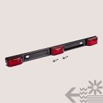 15" 9 LED Red Trailer Light Bar for Vehicles