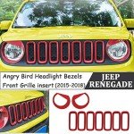 Yoursme Angry Bird Style Jeep Renegade Grille Inserts