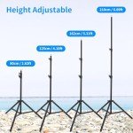 Adjustable 7ft Aluminum Light Stands - 2 Pack