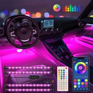 Keepsmile RGB LED Car Interior Lights with App Control