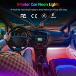 Keepsmile RGB LED Car Interior Lights with App Control