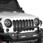 Matte Black Headlight Bezels for Jeep Wrangler