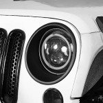 Matte Black Headlight Bezels for Jeep Wrangler