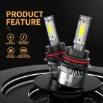 9007 LED Fog Lights, 25000LM, Cool White, 2-Pack