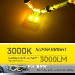 Bright Yellow LED Daytime Running Lights for BMW